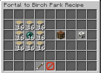 Hypixel Portal to Birch Park Recipe