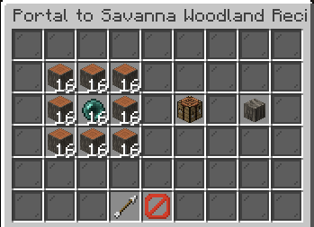 Hypixel Portal to Savanna Woodland Recipe