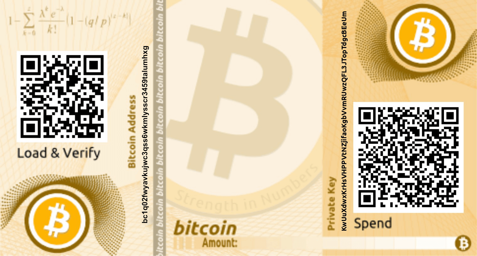 Bitcoin - Papírová peněženka